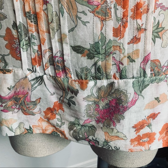 Fedeli Russo Capri Floral Top Made in Italy is Sheer and Sleeveless sz S - Picture 7 of 10